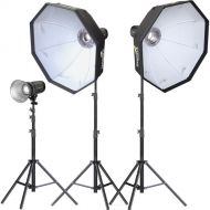 Genaray PortaBright Bi-Color LED Monolights & Octa Softboxes Kit