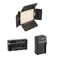 Genaray Ultra-thin Bicolor On-Camera Light Kit with Battery and Charger