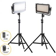 Genaray Spectro LED Essential 500IIB Bi-Color LED Light Panel (2-Light Kit with Batteries)