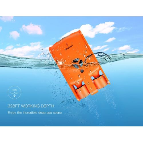  [무료배송] 수중 드론 카메라Geneinno Poseidon I Underwater Drone-1080P Full HD 120°Wide Angle Underwater Camera for Realtime Streaming and Controlling Diving Down 394FT for Underwater Recreation.(164FT Tether)