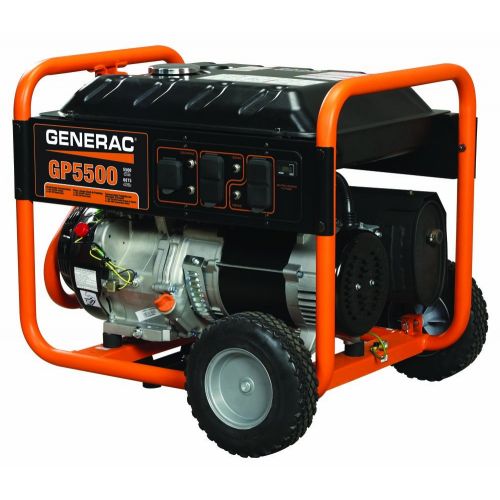  Generac 5939 GP5500 5500 Running Watts/6875 Starting Watts Gas Powered Portable Generator
