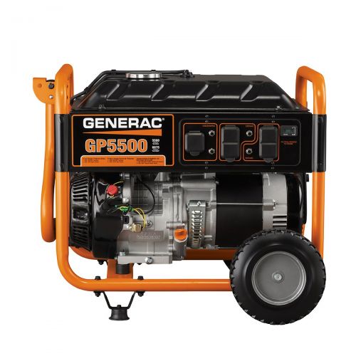  Generac 5939 GP5500 5500 Running Watts/6875 Starting Watts Gas Powered Portable Generator