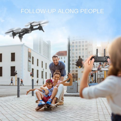  ALLCACA RC Drone 6-axis Gyro Quadcopter Optical Flow Positioning Drone with Double 720P HD Cameras, Altitude Hold, Headless Mode and 360° Flip, Black