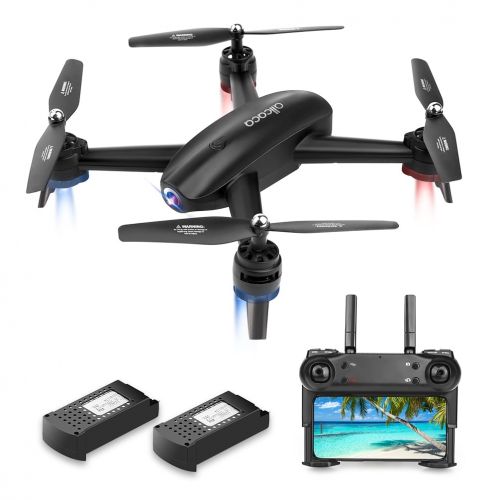  ALLCACA RC Drone 6-axis Gyro Quadcopter Optical Flow Positioning Drone with Double 720P HD Cameras, Altitude Hold, Headless Mode and 360° Flip, Black