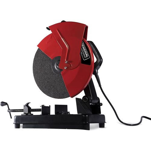  General International Metal Cut Off Saw - 15A 2.5HP Metal Cutting Abrasive Saw with Safety Trigger & Arbor Lock Mechanism - BT8005