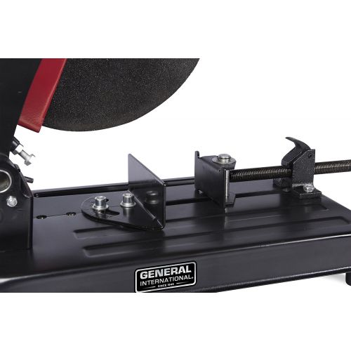  General International Metal Cut Off Saw - 15A 2.5HP Metal Cutting Abrasive Saw with Safety Trigger & Arbor Lock Mechanism - BT8005