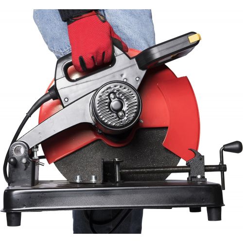  General International Metal Cut Off Saw - 15A 2.5HP Metal Cutting Abrasive Saw with Safety Trigger & Arbor Lock Mechanism - BT8005