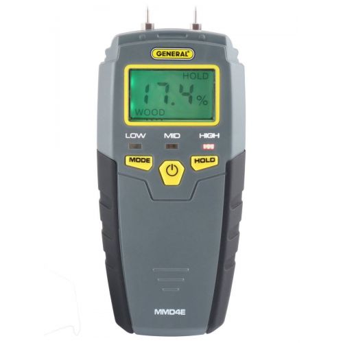  General Tools MMD4E Moisture Meter, Pin Type, Digital LCD
