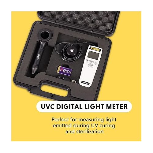  General Tools UV512C Digital Ultraviolet UVC Light Meter, 220 to 270 nM