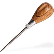 General Tools Scratch Awl Tool with Hardwood Handle - Scribe, Layout Work, & Piercing Wood - Alloy Steel Blade