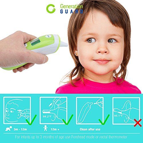  Generation Guard Clinical Forehead and Ear Thermometer - Most Accurate Non-Contact Infrared Electronic Digital...