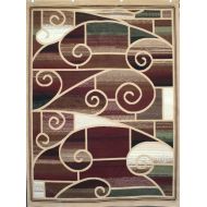 Generations Contemporary Modern Square and Circles Area Rug, 2 x 3, Brown/Beige