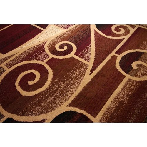  Generations Contemporary Modern Square and Circles Area Rug, 2 x 3, Brown/Beige