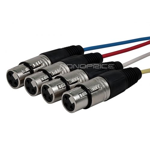 제네릭 Generic MONOPRICE 15 4-Channel XLR Male to XLR Female Snake Cable