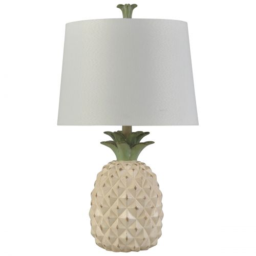 제네릭 Generic Coastal Table Lamp - Doal Cream Finish - White Hardback Shade