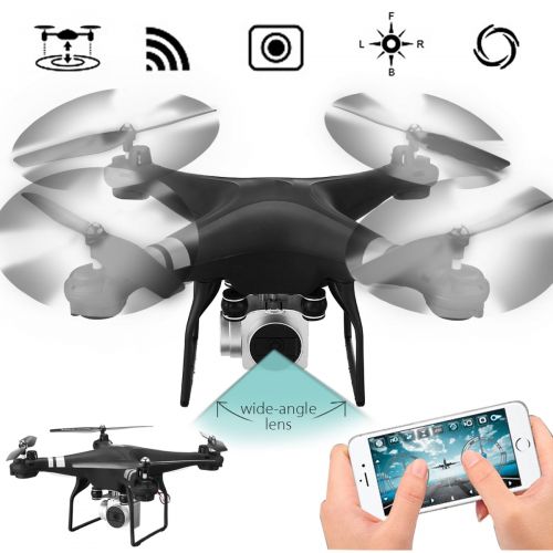 제네릭 Generic 2.4GHz 1080P 170° Wide-angle Lens Cam Quadcopter RC Drone WiFi FPV Live Helicopter Hover, 3D Flip Funtion