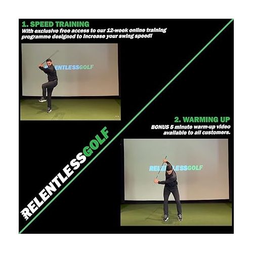 제네릭 Relentless Golf Speed Stick Training aid and Tempo Trainer. This Golf Training aid Will Help You gain Balance and Yards. Get Your Golf Swing Trainer Now, and Start Bombing Those Drives!