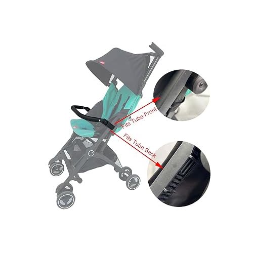 제네릭 Stroller Bumper Bar, Baby Cart PU Leather Armrest, Baby Handlail, Crossbar Compatible with gb Pockit+ All-Terrain and gb Pockit Air Stroller