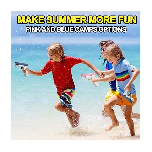 제네릭 2 Pack Water Gun for Kids - Squirt Guns Water Blaster Soaker 100CC Capacity Water Pistol Toys for Boys Girls Toddlers, Ideal Summer Gifts for Swimming Pool Beach Outdoor Water Toys (Blue Pink)