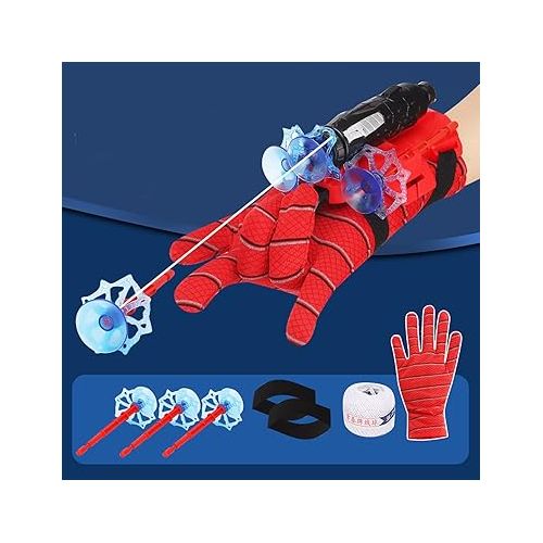 제네릭 Recyclable Rope Launcher - Can Grab Small Objects, Spider Silk Launcher Superhero Launcher Gloves Toy for Hot Videos