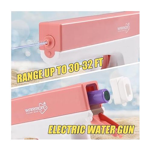 제네릭 Electric Water Guns Automatic Squirt Guns for Kids & Adults Water Blaster Water Pistol Toys for Boys Girls Toddlers, Ideal Summer Gifts for Swimming Pool Outdoor Water Fighting Toys, Pink4