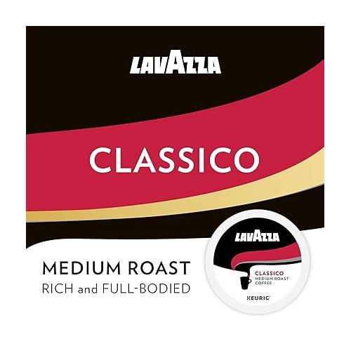 제네릭 Lavazza Classico Single-Serve Coffee K-Cups for Keurig Brewer, Medium Roast, 88 capsules Value Pack, 1