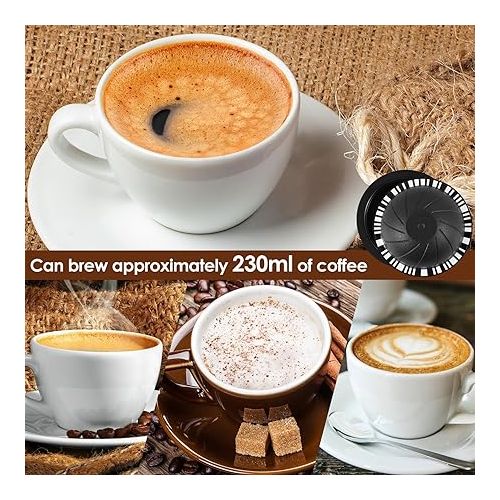 제네릭 4Pcs Reusable Coffee Pods for Nespresso Vertuo with Silicone Lids Spoon and Brush Food Grade Refillable Coffee Capsule Caps Compatible for ENV135 ENV150 GCA1 Vertuuline Plus Vertuo POP Coffee Machine