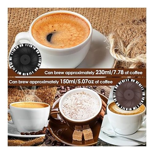 제네릭 4Pcs Reusable Coffee Pods for Nespresso Vertuo with 2 Silicone Lids Spoon and Brush Refillable Coffee Capsule Lids Food Grade BPA Free Coffee Capsules Compatible for ENV135 ENV150 GCA1 Coffee Machine