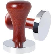 58mm Espresso Tamper, Coffee Tamper 58mm for 58mm Portafilters, Press 2.28inch Tampers Tool Aluminum Base Wood Handle