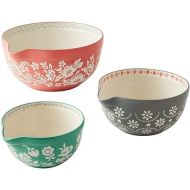 Pioneer Woman Fancy Flourish 3-Piece Ceramic Mixing Bowl Set