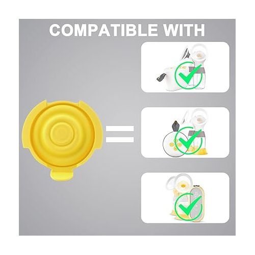 제네릭 Membrane Compatible with Medela Pump Parts, BPA Free Silicone Membranes Compatible with Pump in Style MaxFlow, Swing Maxi, Freestyle Flex Breast Pumps, Breast Pump Connector Replacement Parts