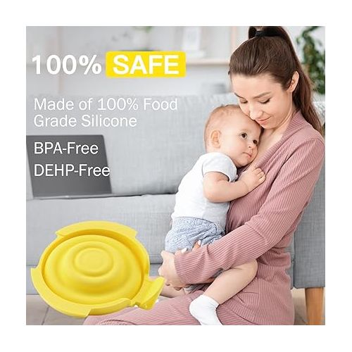 제네릭 Membrane Compatible with Medela Pump Parts, BPA Free Silicone Membranes Compatible with Pump in Style MaxFlow, Swing Maxi, Freestyle Flex Breast Pumps, Breast Pump Connector Replacement Parts