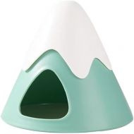 Hamster Hideout House Decorative Landscaping, Adorable Christmas Snowy Mountain Shape Hideaway Cave Sleeping Mini Hut for Small Animal, Safe Habitat Cage Accessories for Syrian Dwarf Hamster (Green)