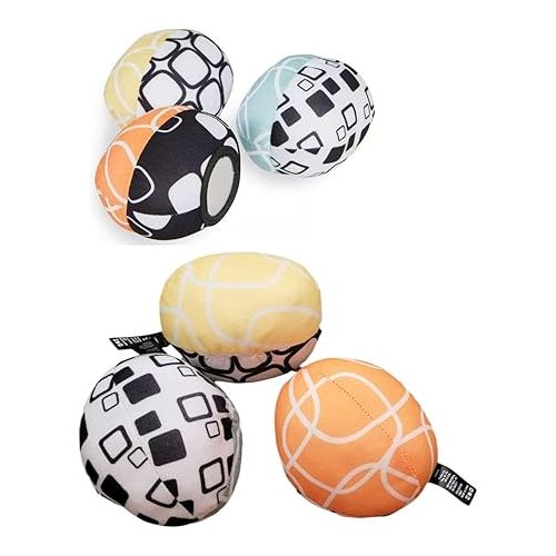 제네릭 petshopAna MamaRoo Replacement Toy Balls for Mamaroo Swing,More Choices for Interactive and Reversibletoy Balls That Complement The MamaRoo with Dark Grey Cool Mesh Fabric（A Set of Three）.