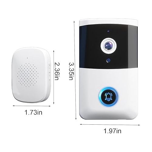 제네릭 Smart Wireless Remote Video Doorbell, Smart Doorbell, Video Doorbell, Intelligent Visual Doorbell, Home HD Night Vision WiFi Security Door Doorbell, Your Orders Placed