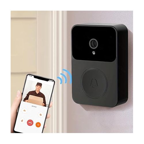 제네릭 Smart Doorbell, Doorbell Camera Wireless, Smart Wireless Remote Video Doorbell Intelligent Visual Doorbell, Home HD Night Vision WiFi Security Door Doorbell, Todays Deals with Prices