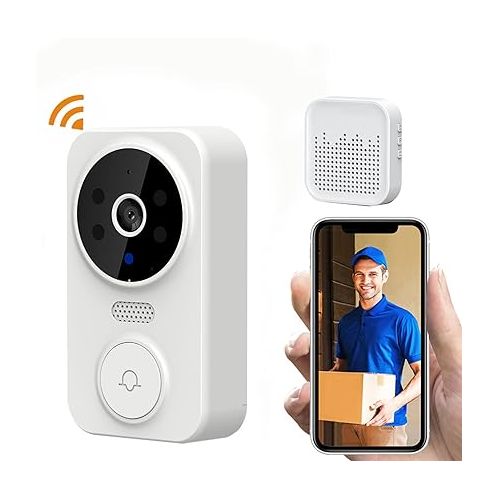 제네릭 Prime of Day Deals Today 2024 Intelligent Visual Doorbell, Smart Wireless Doorbell Camera Remote Video Doorbell, Intercom HD Night Vision WiFi Security Door Doorbell Prime Deals Clearance