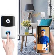 Wireless WiFi Visual Doorbell - Smart Doorbell with Motion Detector, Night Vision, 2-Way Audio Real-Time Notification - Rechargeable Small Doorbell
