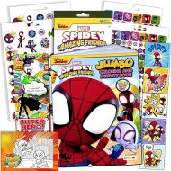 Spidey and His Amazing Friends Activity Set Bundle - Spiderman Coloring Book, Spiderman Stickers, 2-Sided Superhero Door Hanger and More, Red