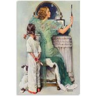Vintage Norman Rockwell Art Oil Painting Poster (4) Canvas Wall Art Prints for Wall Decor Room Decor Bedroom Decor Gifts Posters 16x24inch(40x60cm) Unframe-style