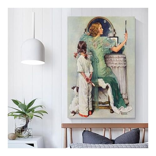 제네릭 Vintage Norman Rockwell Art Oil Painting Poster (4) Canvas Wall Art Prints for Wall Decor Room Decor Bedroom Decor Gifts Posters 16x24inch(40x60cm) Unframe-style