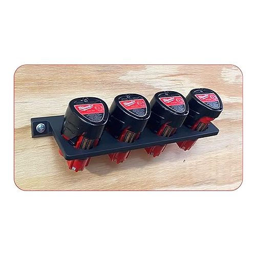 제네릭 Generic Battery Holder for Milwaukee M12,12V Battery Holder Milwaukee,Battery Storage for Milwaukee,Wall Mount for Milwaukee 12V Batteries,Grey