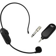 Generic Wireless Microphone Headset,UHF Headset System,160ft Range,Headset and Handheld Mic 2 in 1,Compatible,for Voice Amplifier,Speaker,PA System,Teaching,Singing,Fitness Instructors (U12A)