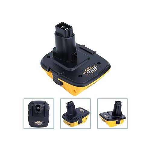 제네릭 2 Pack DCA1820 Adapter Replacement for DEWALT 18v to 20v Adapter, Compatible with Dewalt 20V Max Battery DCB203 to 18V XRP NiCad NiMh Battery DC9096