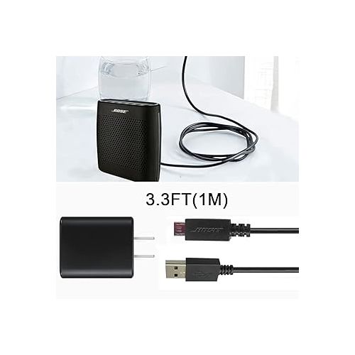 제네릭 Replacement Charger Cable for Bose SoundLink Color I, II, III, SoundLink Mini 2 II/Revolve Plus, Bose SoundLink Revolve, QuietComfort 35 II Bluetooth Speaker Charging Power Supply Cord (3.3FT), Black