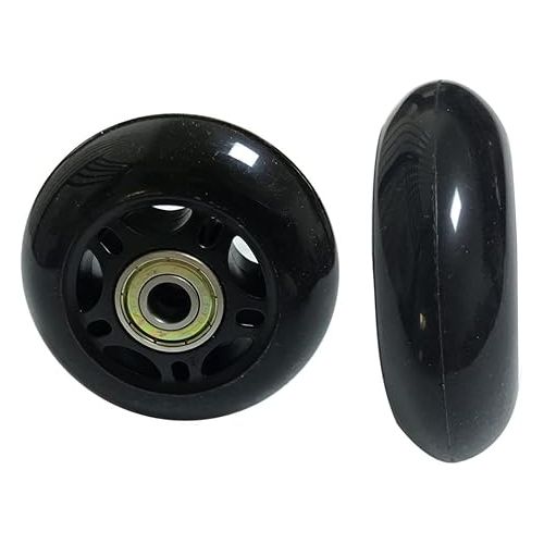 제네릭 GSHFIGHTING Black 2 Wheels Sets Luggage Suitcase Wheels Replacement 75mm x 24mm/2.95