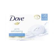 Dove Beauty Bar Soap Gentle Exfoliating 16 Ct, White