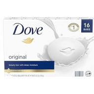 Dove Original Deep Moisturizing Beauty Bar Soap, Unscented, 3.75 oz (16 Bars)
