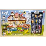 Bluey New 2023 Ultimate Mega Set | 40 Piece 4 Sets in one mega playset | Complete & Extended Heeler Family & Friends 14 Character Figures