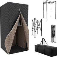 Portable Foldable Recording Vocal Booth Studio Equipment for Crisp Dry Echo Free Vocals at Home & On the Road - Easy to Assemble & Travel Bag Included (Plus, Black Pro)